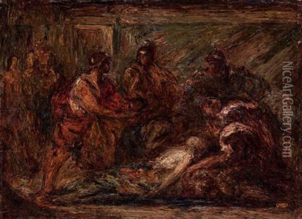 La Morte Di Virginia Oil Painting - Giovanni Carnovali Il Piccio
