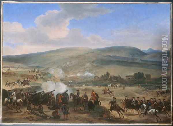 The Battle of the Boyne on 12th July 1690, 1690 Oil Painting - Jan Wyck
