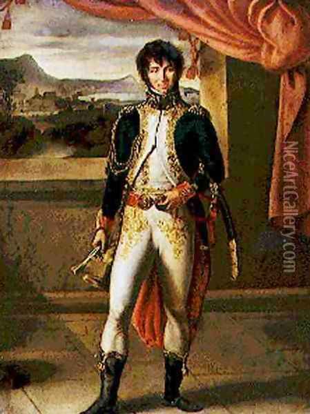 Portrait of Joachimes Murat 1767-1815 Oil Painting - Jean Baptiste Vicar