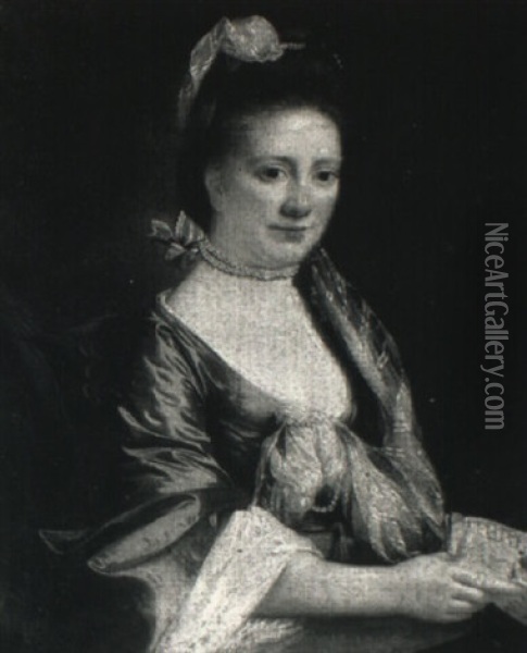 Portrait Of Miss Stevenson Of Stretford, Manchester Oil Painting - William Tate