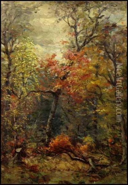 Autumn Oil Painting - Mary Ella Williams Dignam