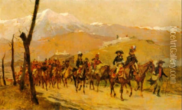 Bonaparte, Armee D'italie, Traversee Des Alps Oil Painting - Ernest Meissonier