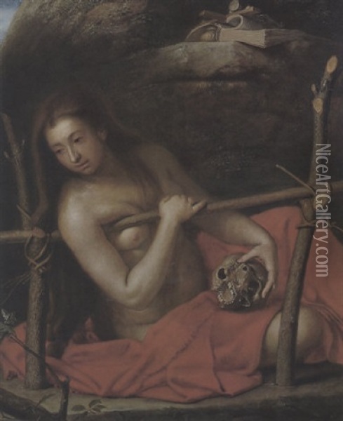 La Maddalena Penitente Oil Painting - Girolamo Forabosco