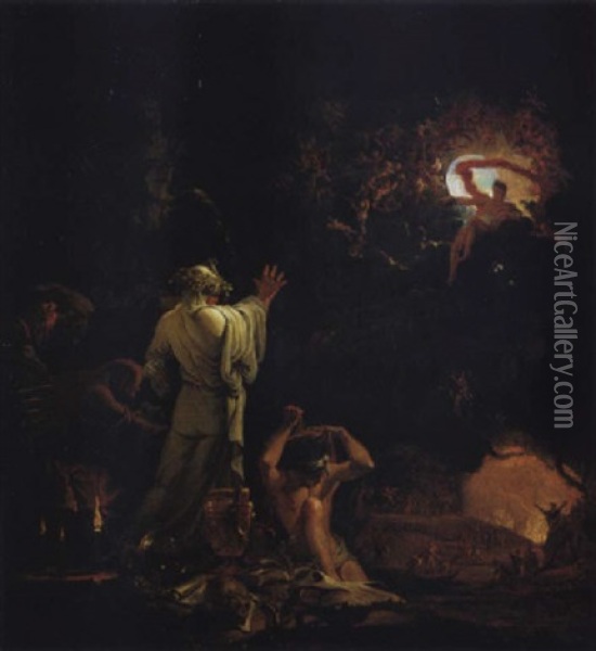 Mythologische Szene Oil Painting - Domenicus van (Ascanius) Wynen