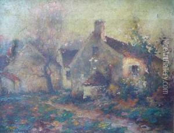 Le Village Oil Painting - Michel Korochansky