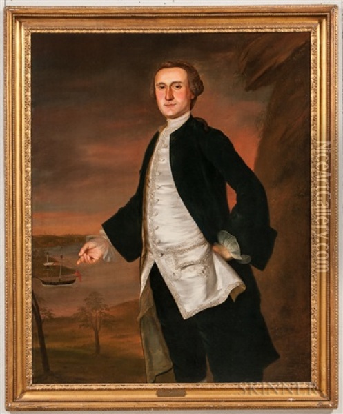 Portrait Of David Mumford (1730-1807), New London, Connecticut Oil Painting - Joseph Blackburn