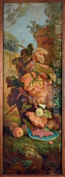 Raisins, Framboises, Abricots Oil Painting - Antoine Marzo
