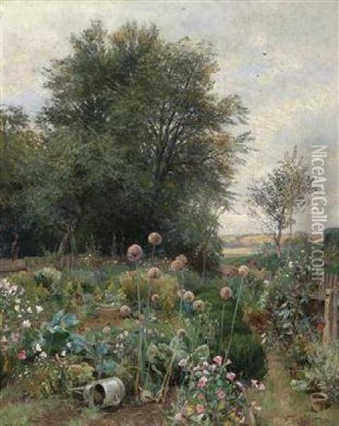 Bauerngarten In Niederosterreich Oil Painting - Hugo Darnaut