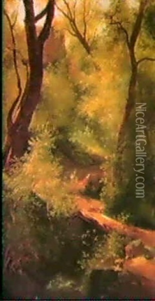 Le Petit Pont Oil Painting - Theodore Rousseau