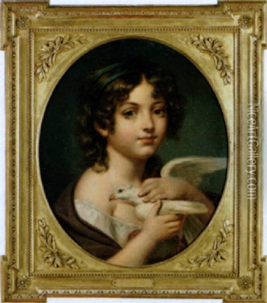 Enfant A L Acolombe Oil Painting - Jean Baptiste Greuze