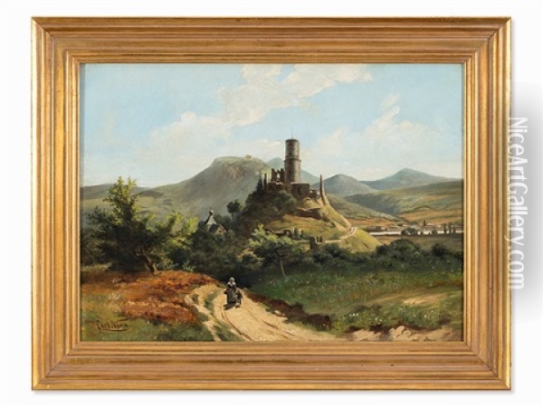 Ruine Bei Godesburg Oil Painting - Carl Nonn