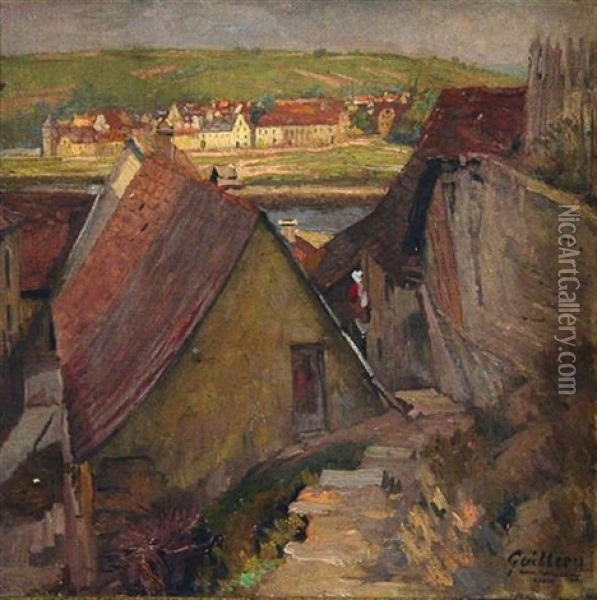 Stadtchen Am Fluss Oil Painting - Franz Paul Maria Guillery