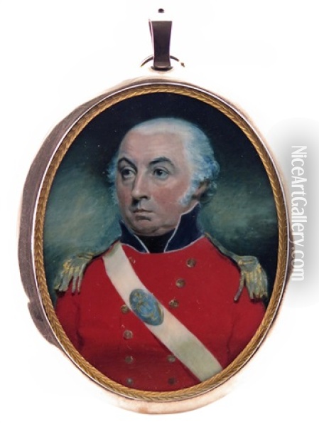 Portrait Miniature Of General Atkinson Of The 2nd Royal Surrey Militia (1777-1845) Oil Painting - Andrew Robertson