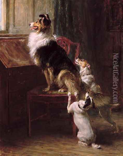 A Reserved Seat, 1901 Oil Painting - Briton Riviere
