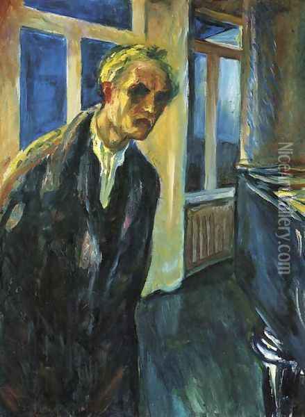 Self-Portrait. The Night Wanderer Oil Painting - Edvard Munch