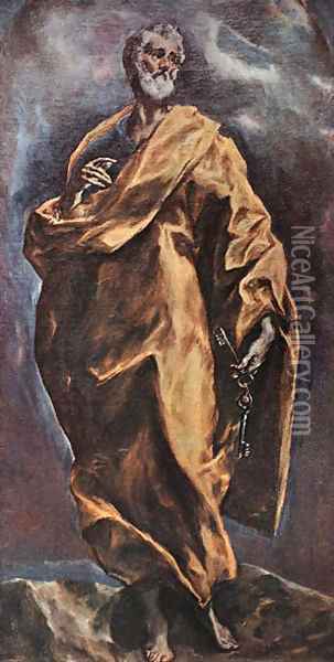 Saint Peter 1610-14 Oil Painting - El Greco (Domenikos Theotokopoulos)
