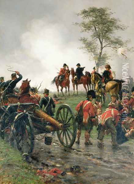 Wellington at Waterloo, 1886 Oil Painting - Ernest Crofts