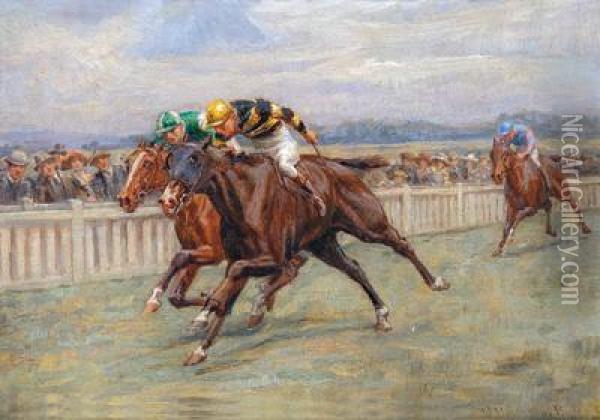 The Goodwood Cup Oil Painting - William Hounsom Byles