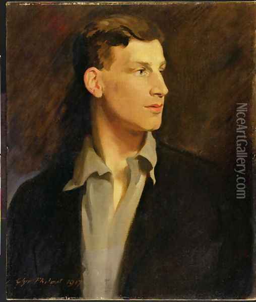 Portrait of Siegfried Sassoon 1886-1967 1917 Oil Painting - Glyn Warren Philpot