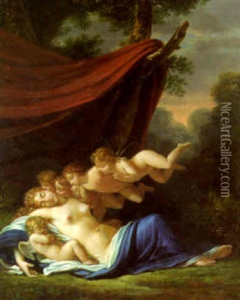 Venus Sleeping Oil Painting - Pierre-Paul Prud'hon