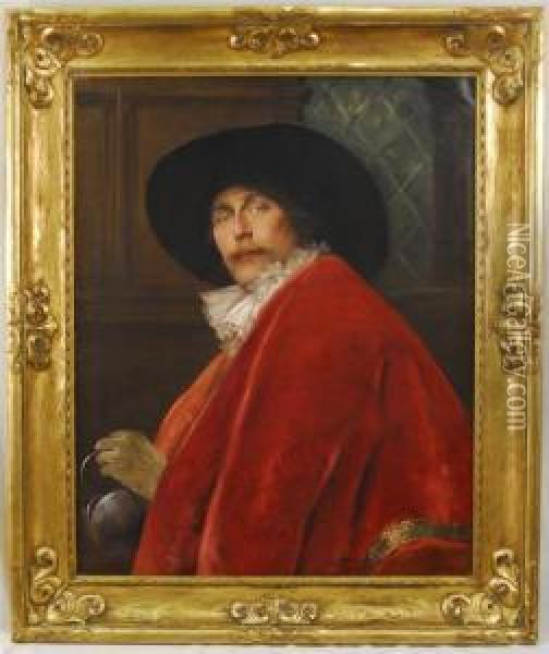 Portrait Of A Cavalier Oil Painting - Alex De Andreis