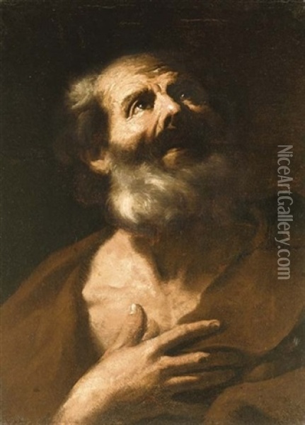 The Penitent Saint Peter Oil Painting - Nunzio Rossi