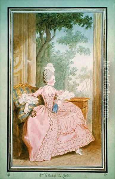 Louise Marie Adelaide de Bourbon-Penthievre (1753-1821) Duchess of Chartres Oil Painting - Louis Carrogis Carmontelle