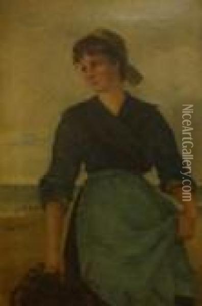 Fishergirl Oil Painting - William Langley
