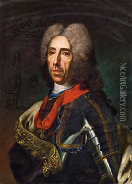 Prinz Eugen Von Savoyen Oil Painting - Johann (Jan) Kupetzki