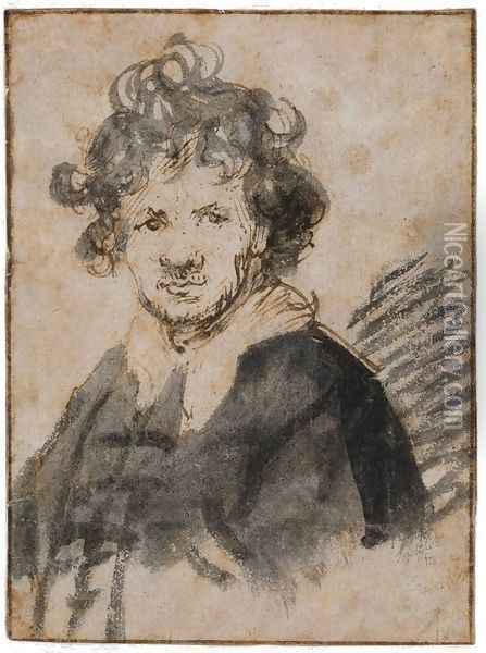 Self Portrait, 1629 Oil Painting - Rembrandt Van Rijn