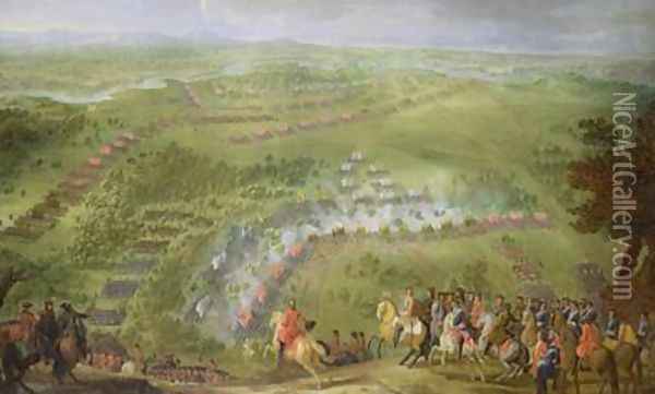 The Battle of Lesnaya in 1708 Oil Painting - Pierre-Denis Martin