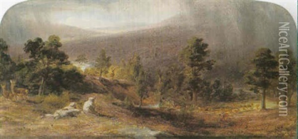 Stalking In The Highlands Oil Painting - James William Giles