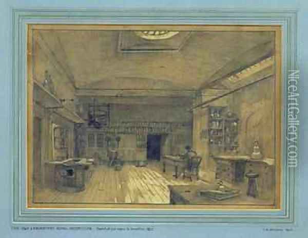 Royal Institution Laboratory Oil Painting - Charles W. Dempsey