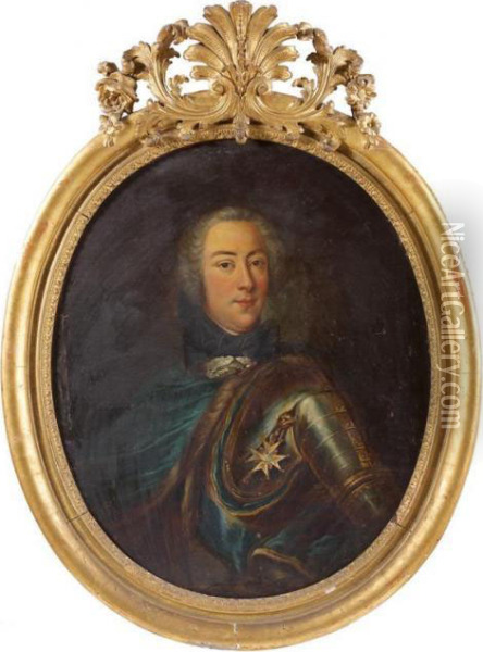 Portrait Presume Du Comte De Tressan Oil Painting - Jean-Marc Nattier