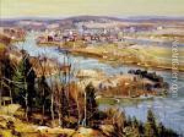 Connecticut River Oil Painting - George Gardner Symons