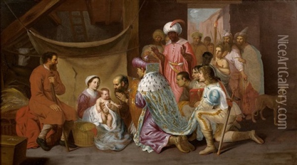 L'adoration Des Mages Oil Painting - Dirck van Hoogstraten
