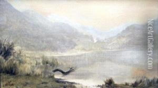 Misty Morning, Bolinas Lagoon Oil Painting - Jack Wisby