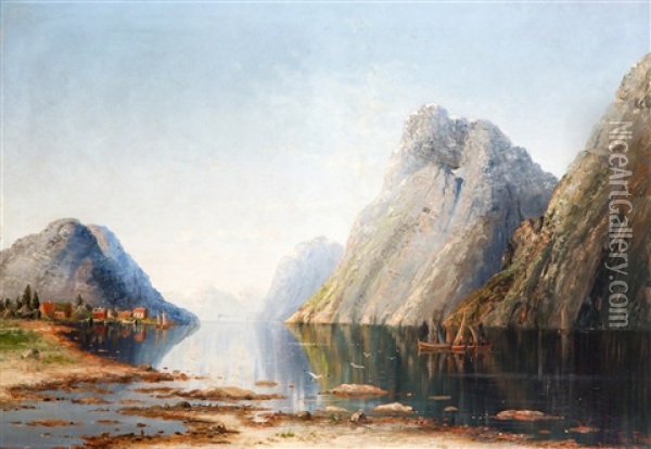 Sognefjord Norwegen Oil Painting - Therese Fuchs