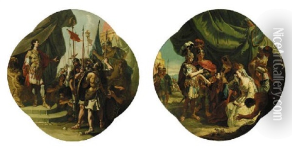 Alexander Addressing His Soldiers Oil Painting - Francesco Salvator Fontebasso