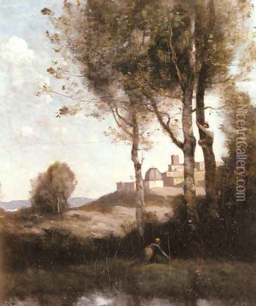 Les denicheurs Toscans Oil Painting - Jean-Baptiste-Camille Corot