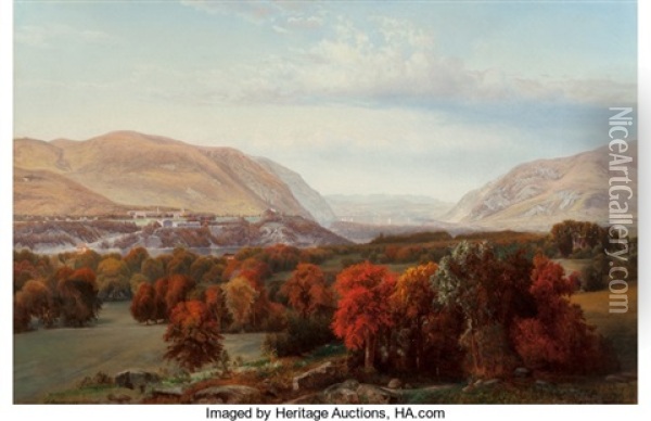 View Of West Point Oil Painting - Alexander Lawrie
