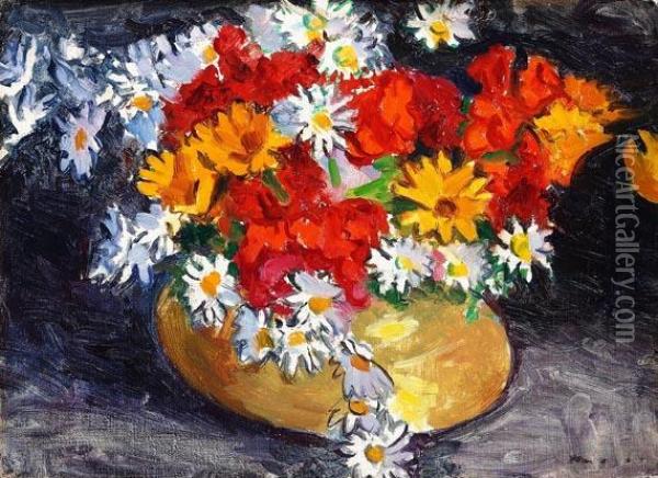 Fleurs Dans Un Pot Decuivre Oil Painting - Albert Marquet