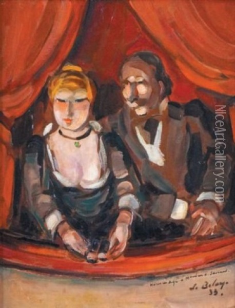Albert Sarraut A L'opera, 1933 Oil Painting - Pierre De Belay