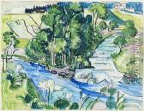 Wildboden Mit Kirchners Haus Oil Painting - Ernst Ludwig Kirchner