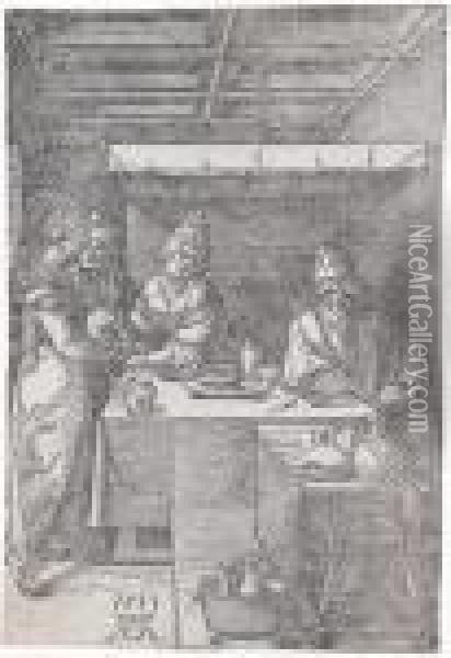 The Head Ofjohn The Baptist Brought To Herodias Oil Painting - Albrecht Durer