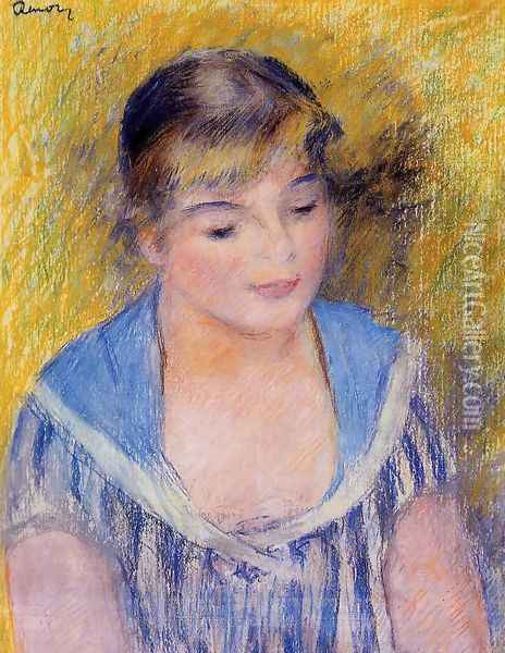 Bust Of A Woman Oil Painting - Pierre Auguste Renoir