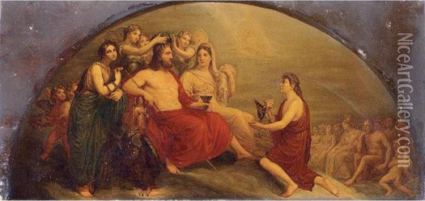 Olympus Oil Painting - Andrea, the Elder Appiani