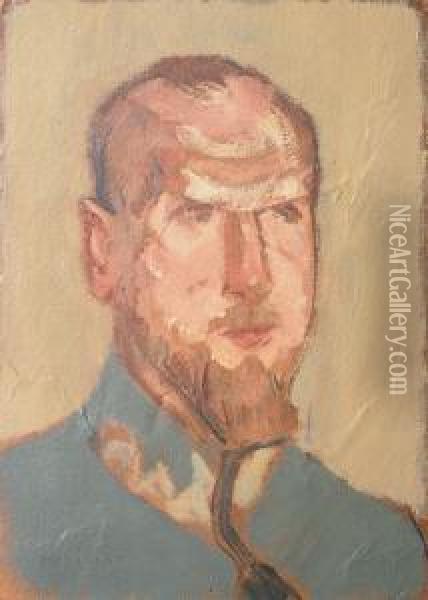 Portret Oficera Oil Painting - Tadeusz Pruszkowski