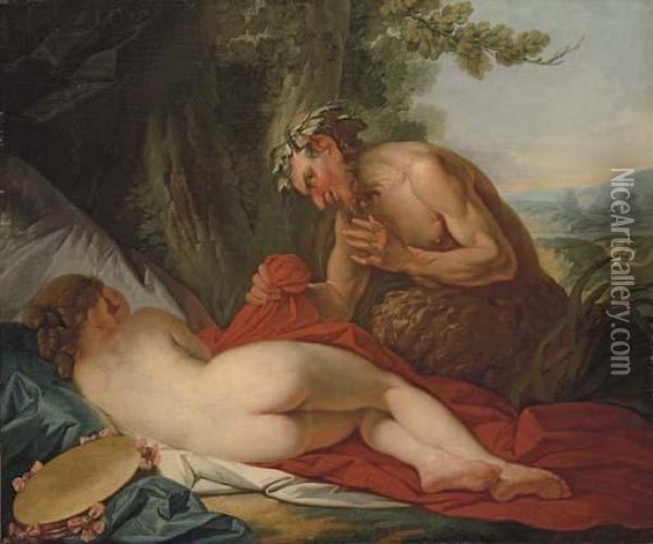 Jupiter And Antiope Oil Painting - Jean Simon Berthelemy
