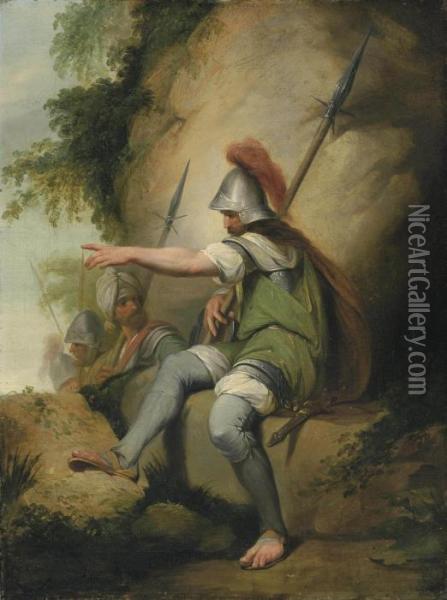 A Bandit Taking Up His Post Oil Painting - John Hamilton Mortimer